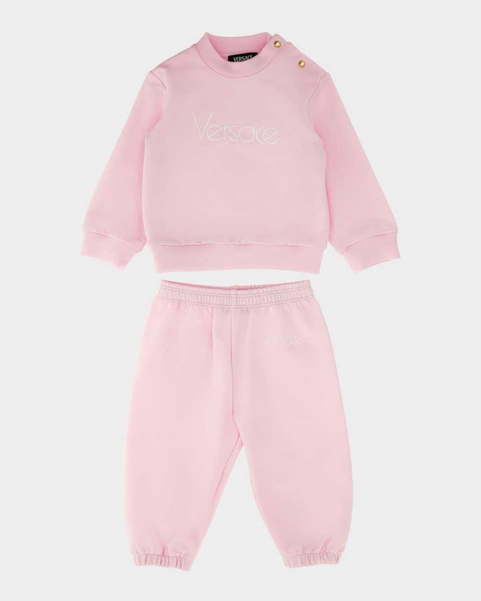 Kid's Vintage Logo-Print Two-Piece Set, Size 3M-18